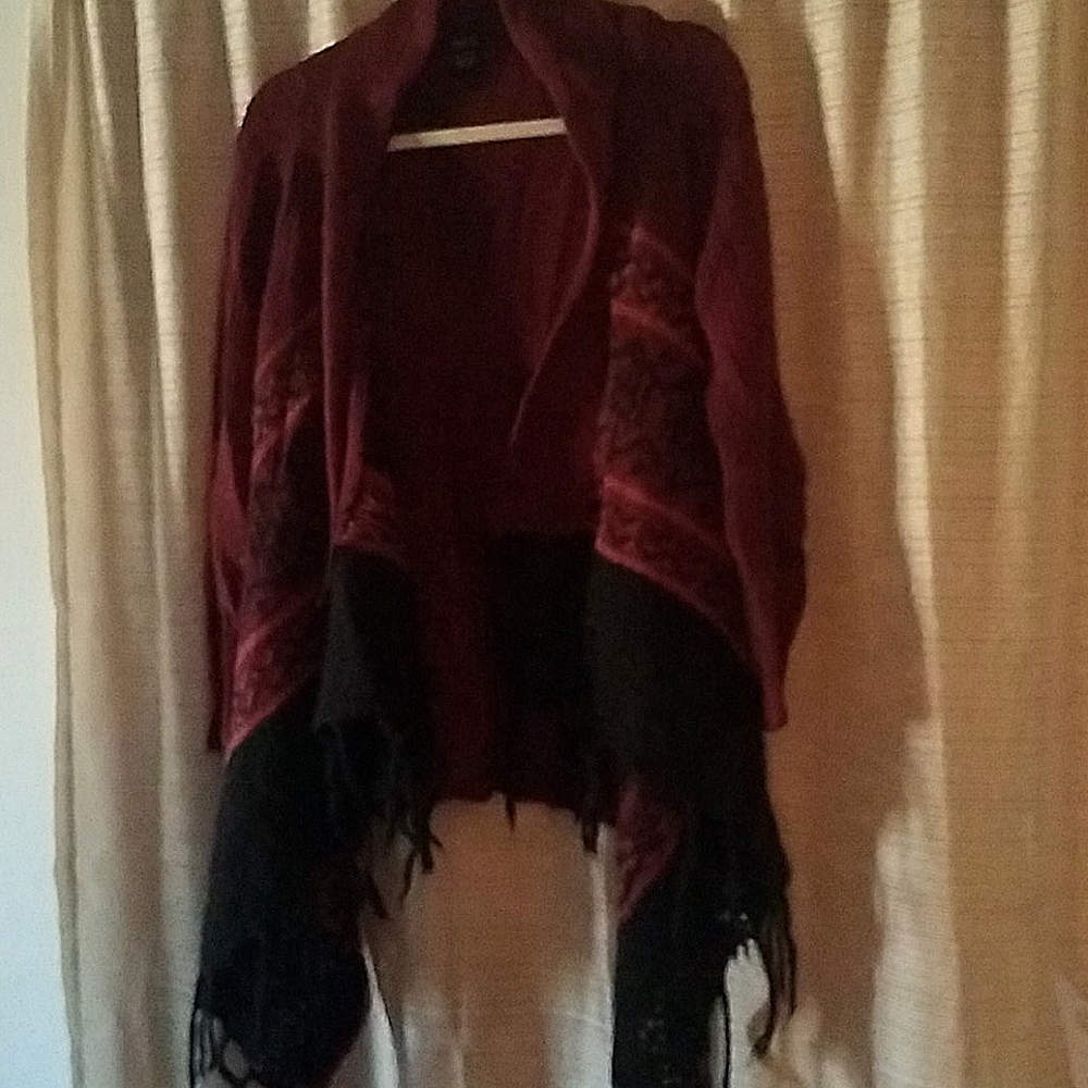 Burgundy Long Sleeved Sweater